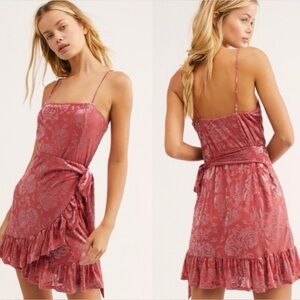 NWT Free People velvet burnout slip dress